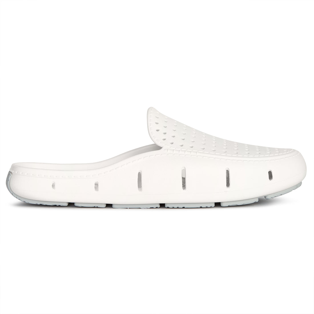 MENS BRIGHT WHITE/HARBOR MIST GRAY SUNSET SLIDE