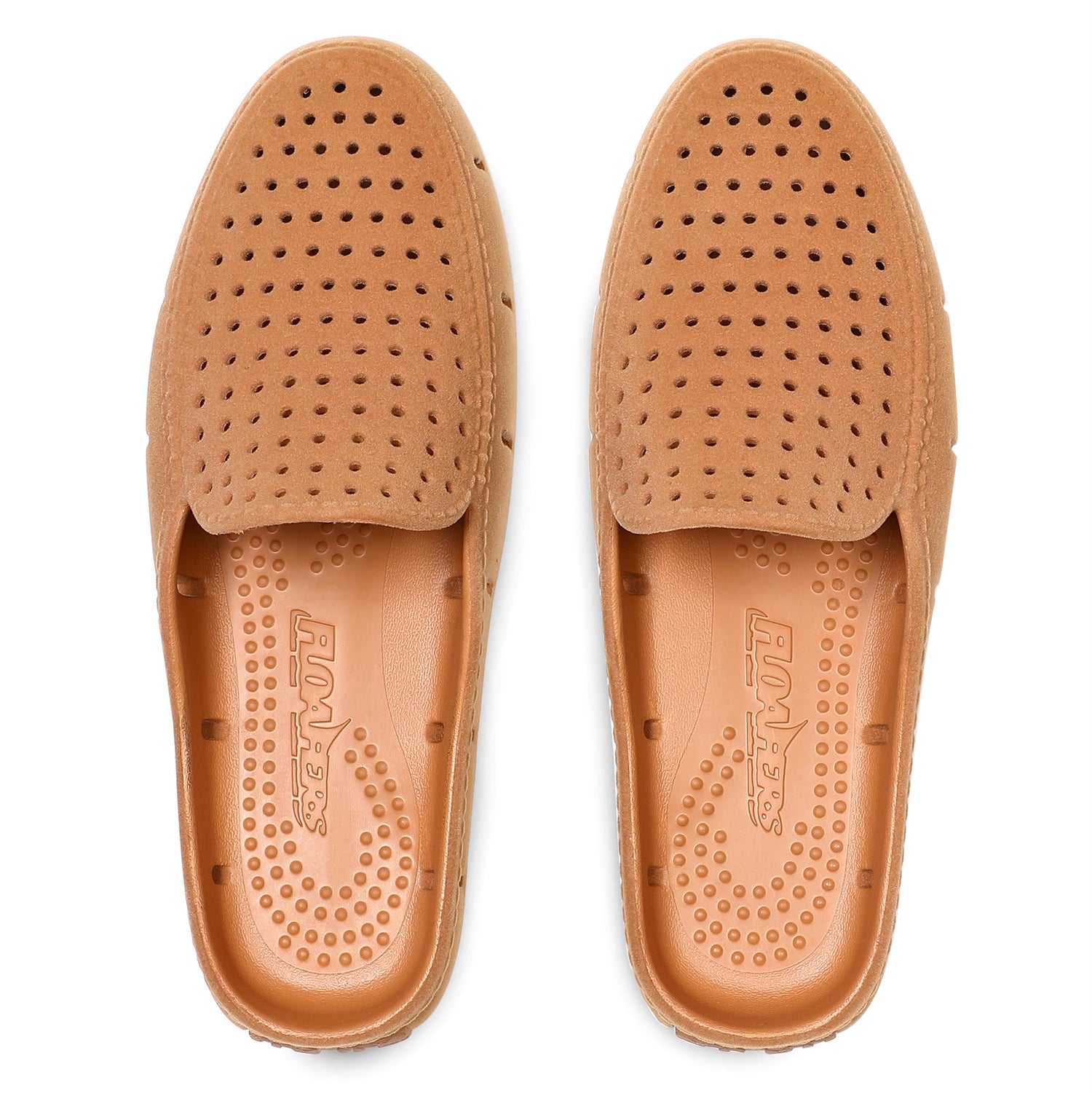 MENS COGNAC VEGAN SUEDE SUNSET SLIDE 3.0