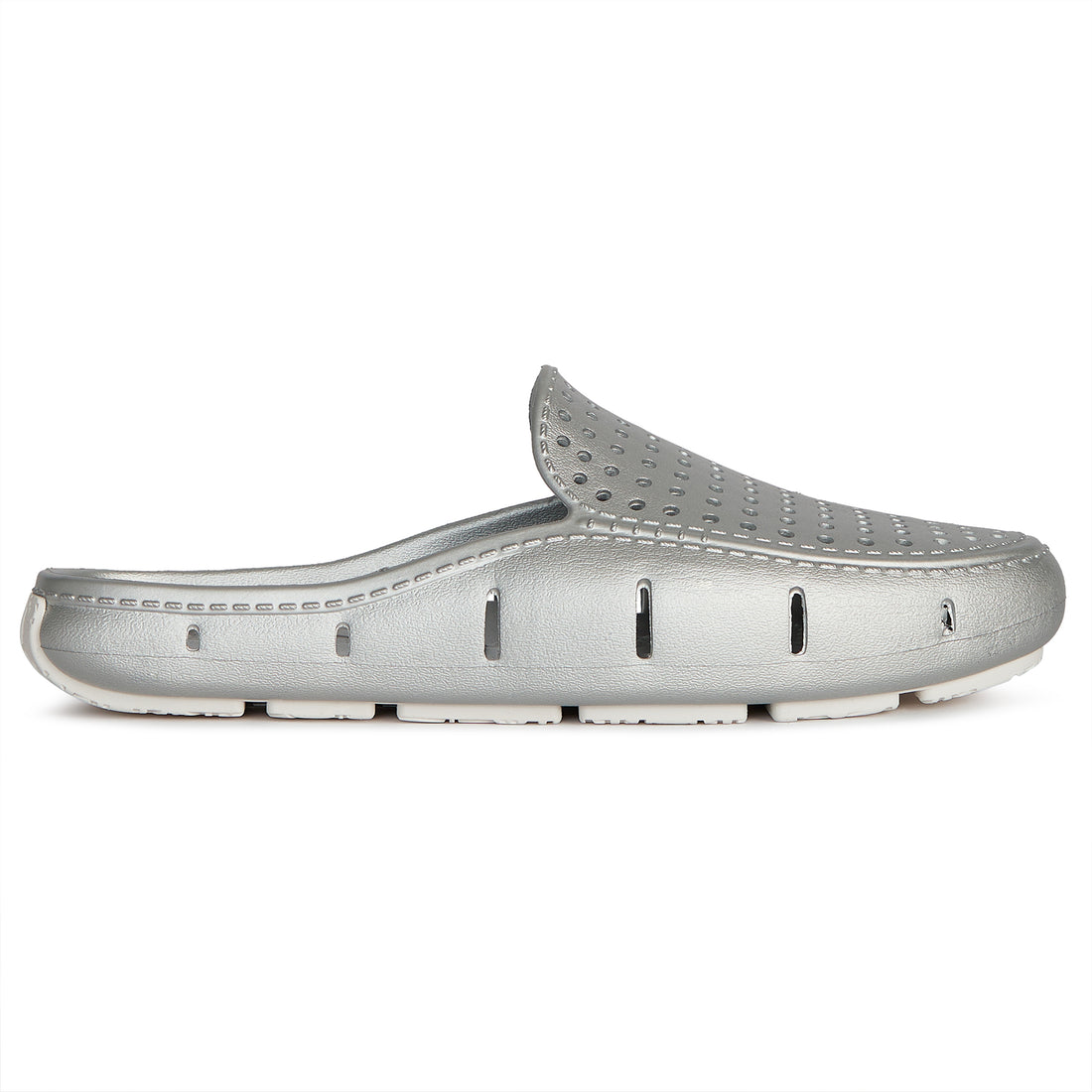 SILVER METALLIC/BRIGHT WHITE SUNSET SLIDE - WOMENS