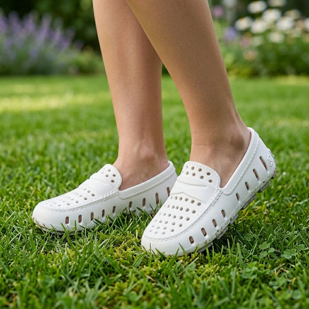 【 新品未使用 】プロイデア 0070-3792 WHITE Kid's Prodigy Driver Foam Shoe | Bright White/Harbor Mist Gray
