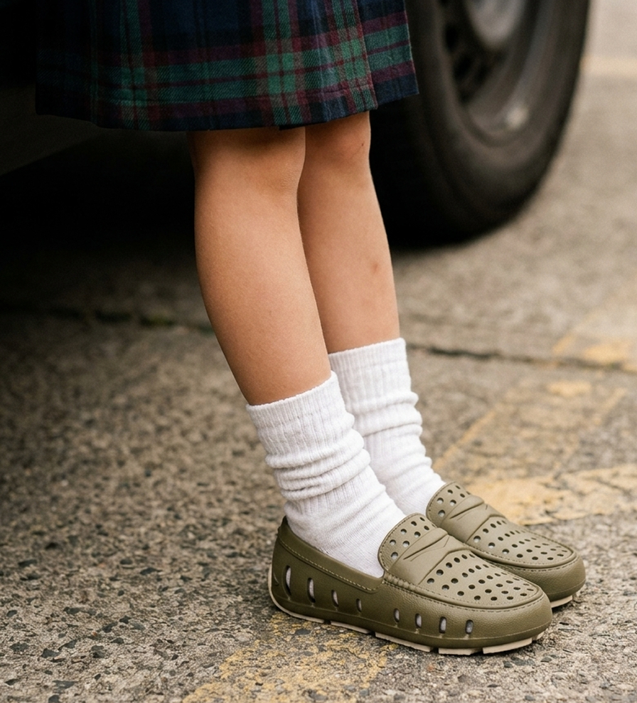 Kids Prodigy Olive Branch/Coconut Loafers