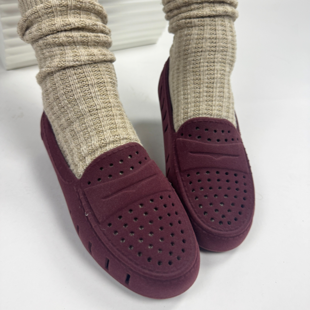 BURGUNDY VEGAN SUEDE POSH 3.0