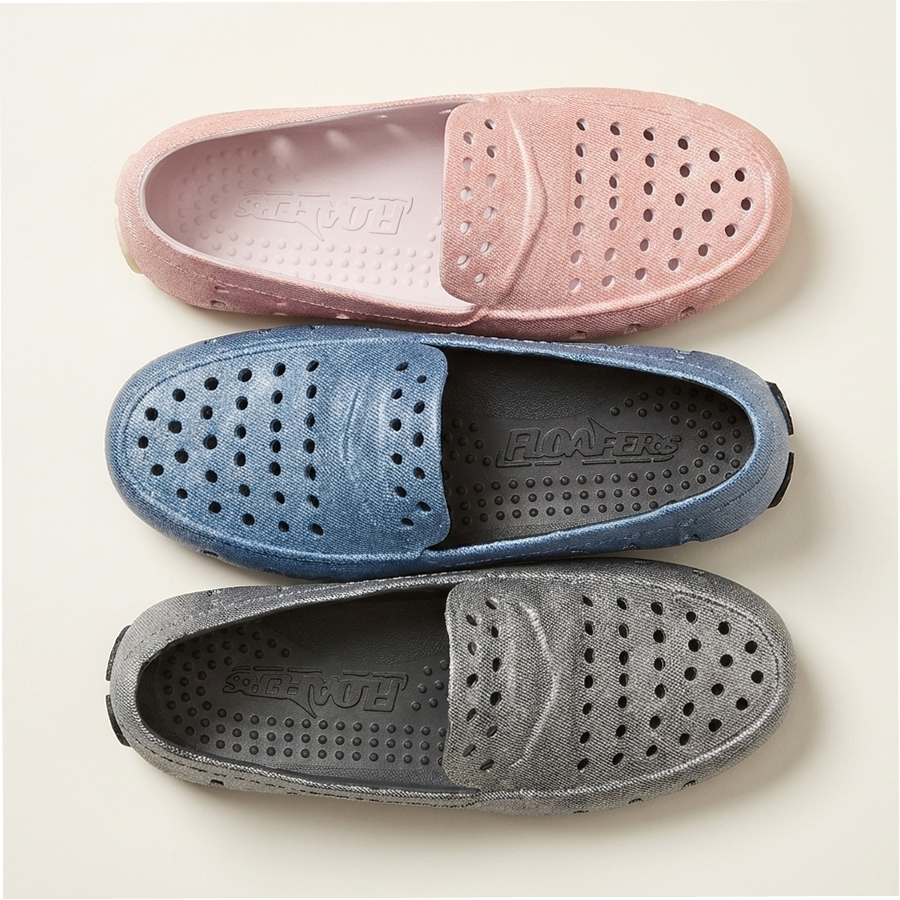Kids Prodigy Black Denim Print Loafers