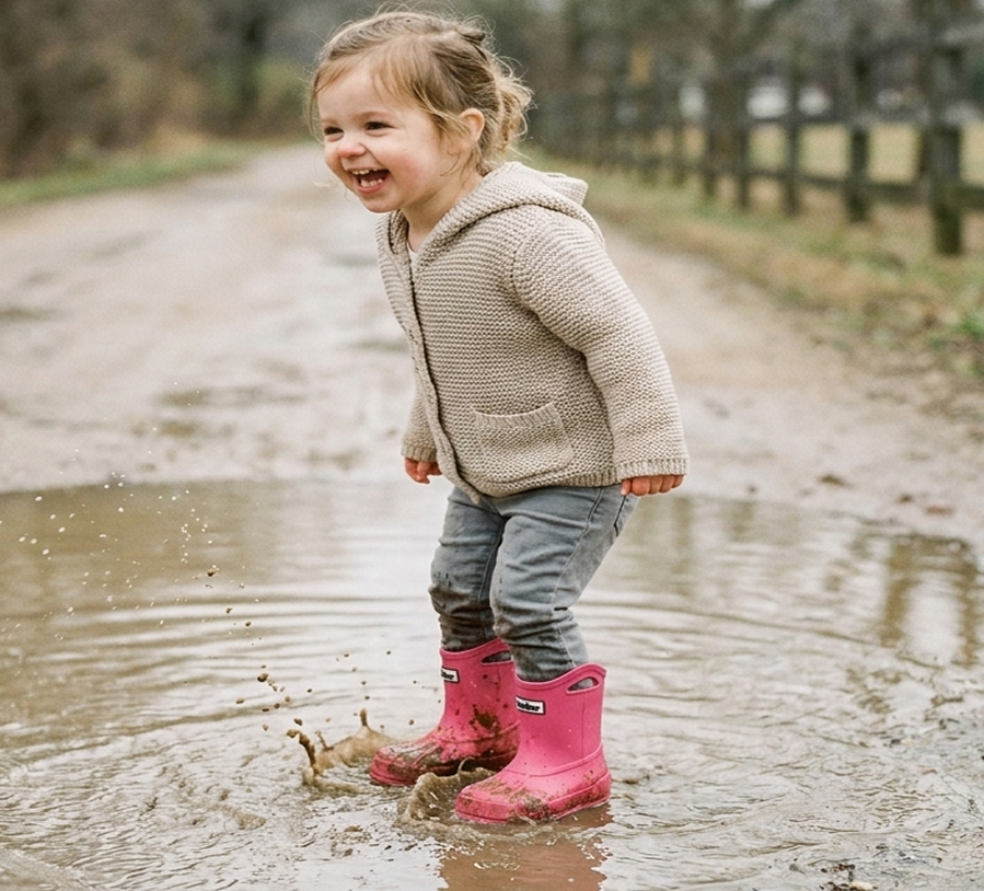 KIDS SCOUT-T RASPBERRY RAIN BOOT