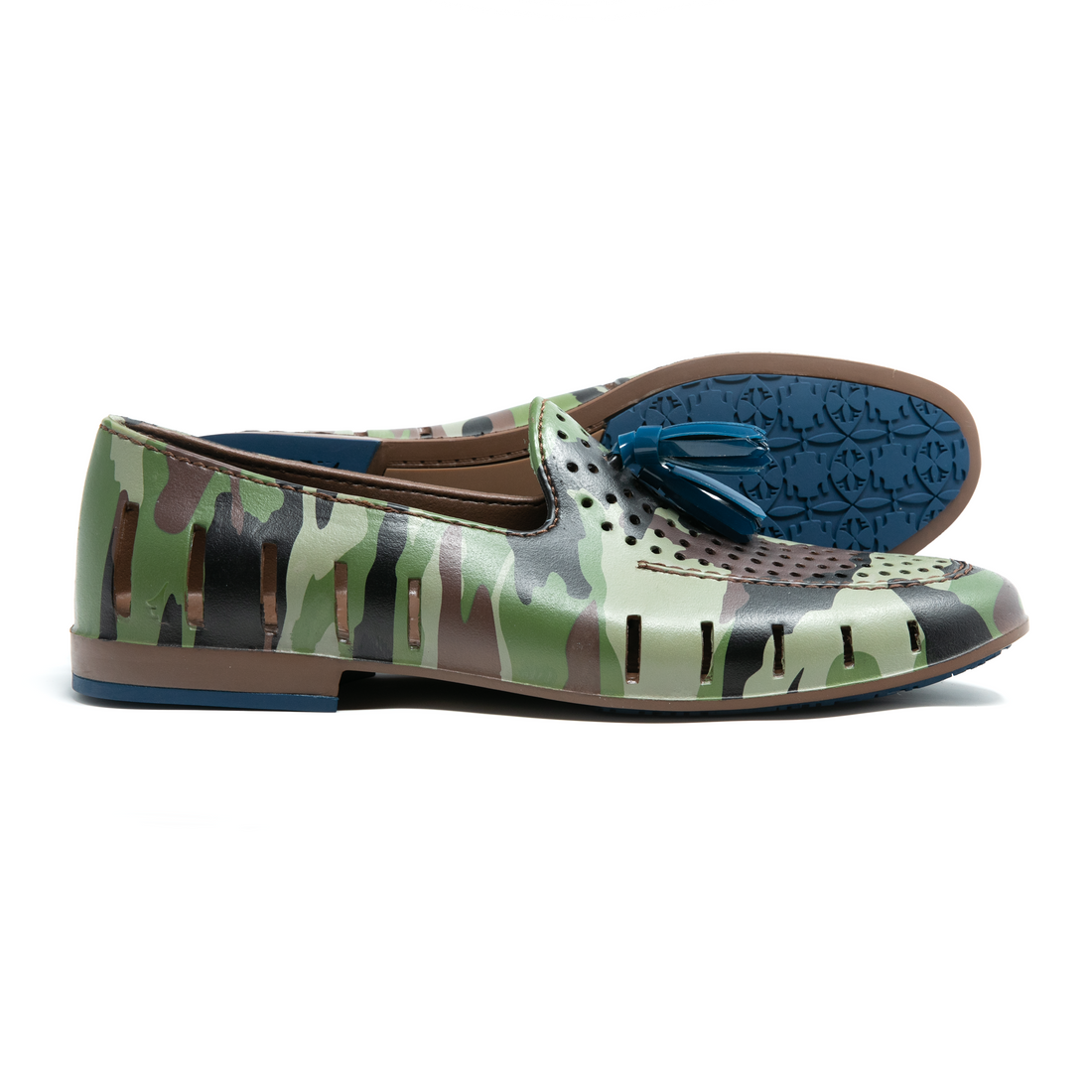 EXECUTIVE TASSEL GREEN CAMO MARBLE/SAILOR NAVY - MENS - FINAL SALE